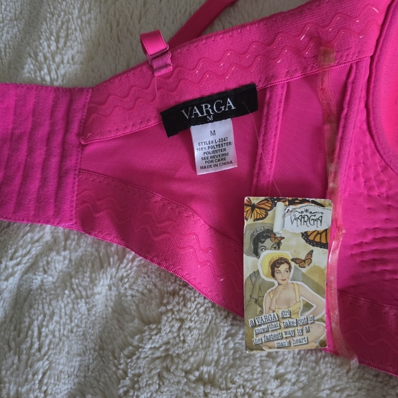 Fuchsia Pearl BeadedPush Up Bustier Bra CropTop - Picture 6 of 7